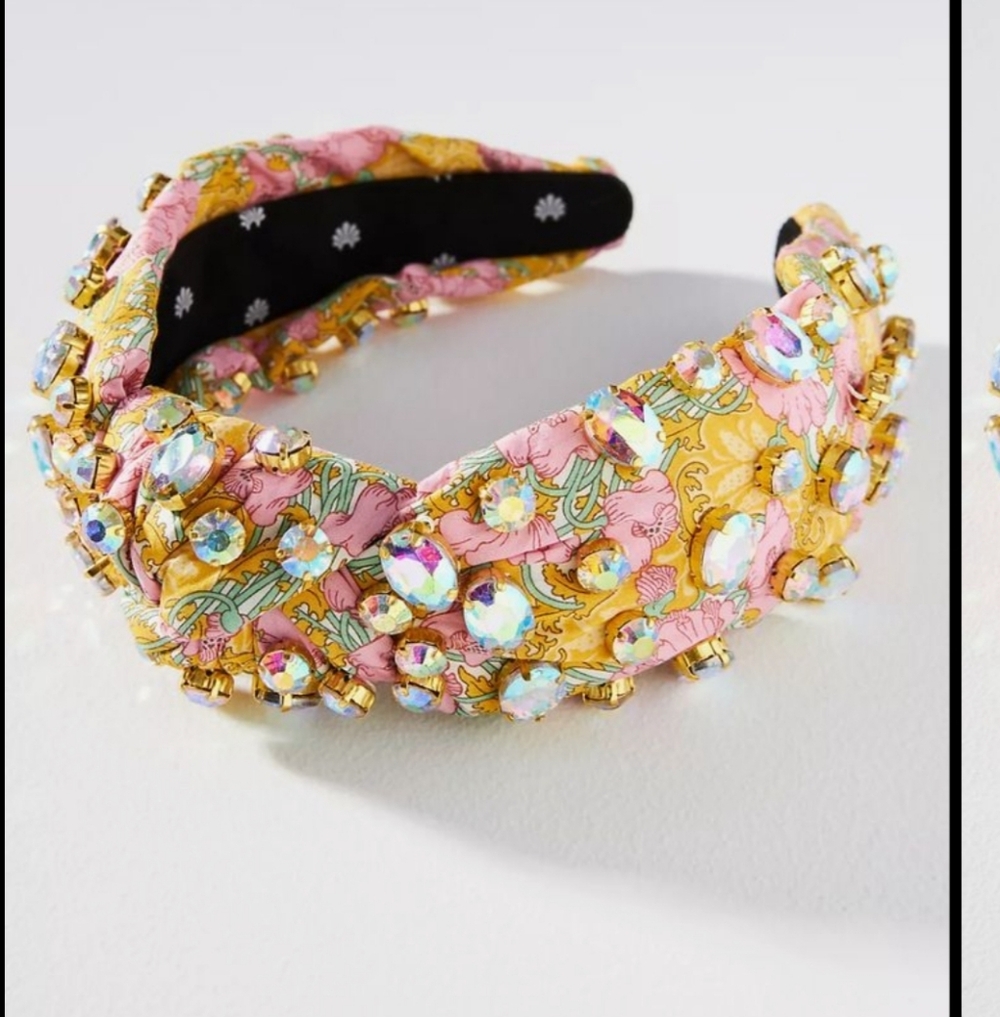 LELE SADOUGHI X LIBERTY  OF LONDON CLEMENTINA EMBELISHED COTTON HEADBAND - Picture 15 of 15